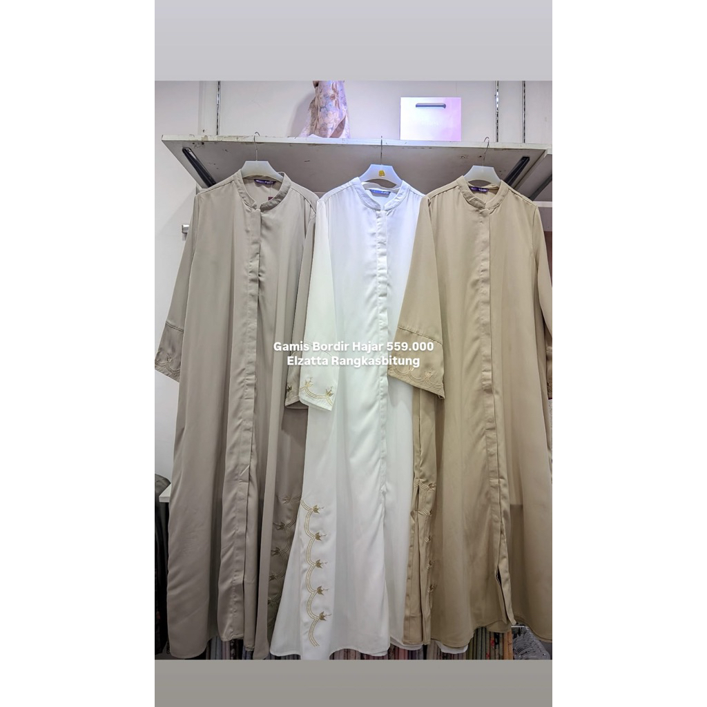 Gamis bordir hajar elzatta gamis elzatta