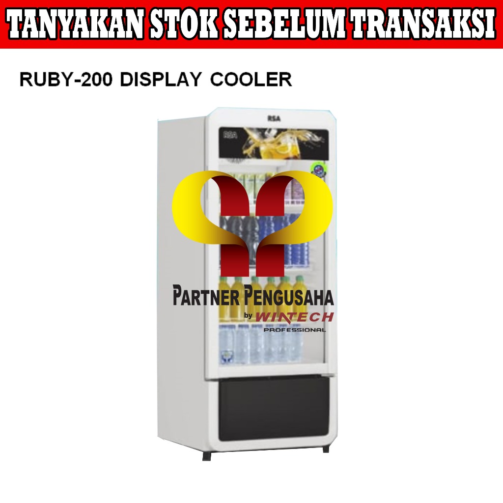 RSA RUBY-200 Display Cooler / Showcase Pendingin Minuman / Lemari Pendingin Minuman / Showcase 1 Pin
