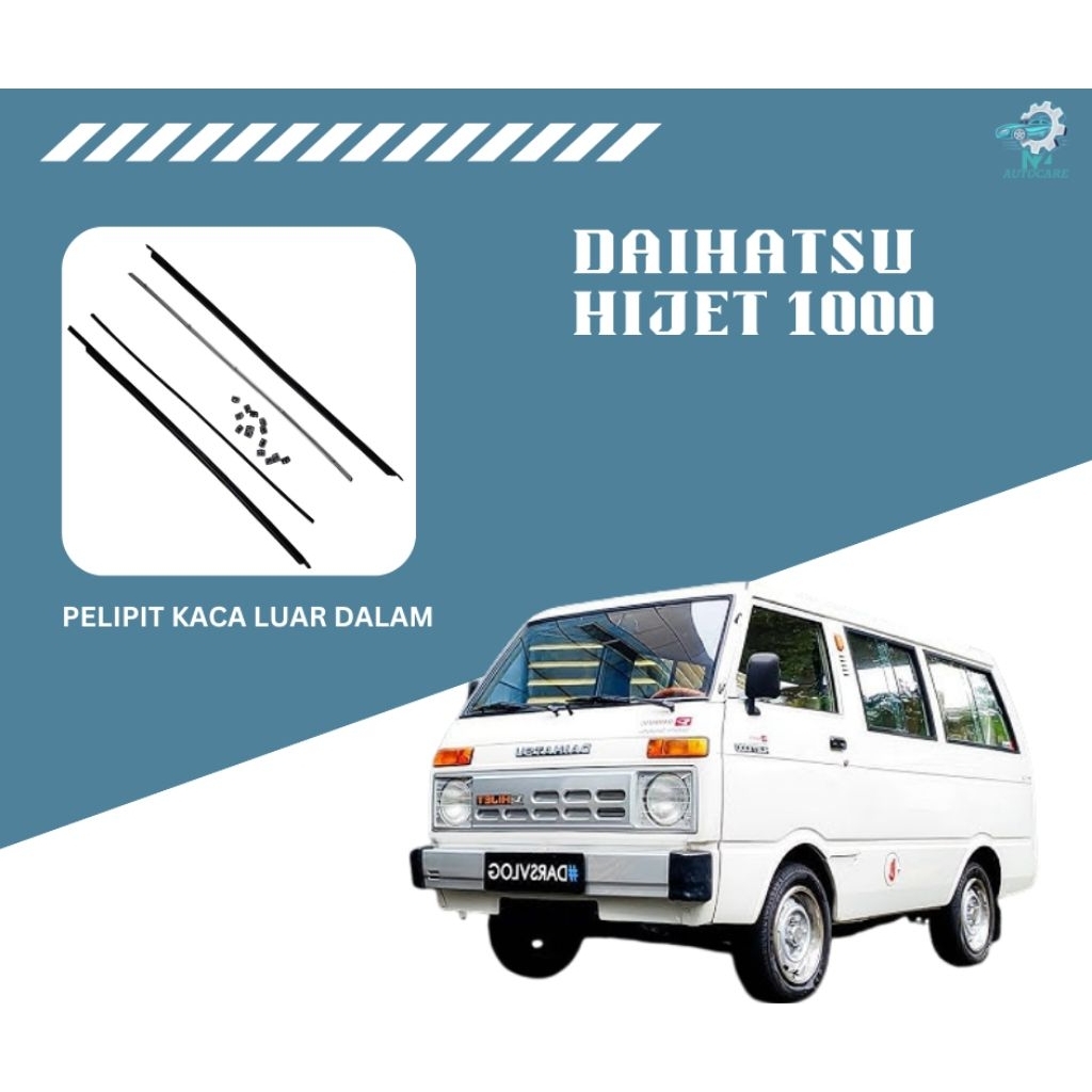 Pelipit Kaca Luar Dalam Daihatsu Hijet 1000 | Karet Jalur Kaca Hijet 1000 | Satuan