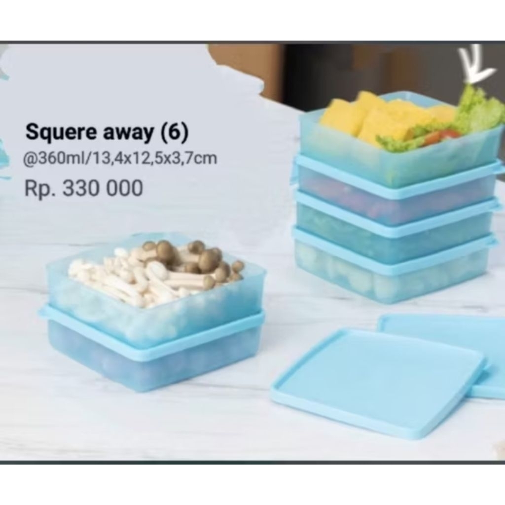Square Away 1 PCS 360ml Tupperware ORI