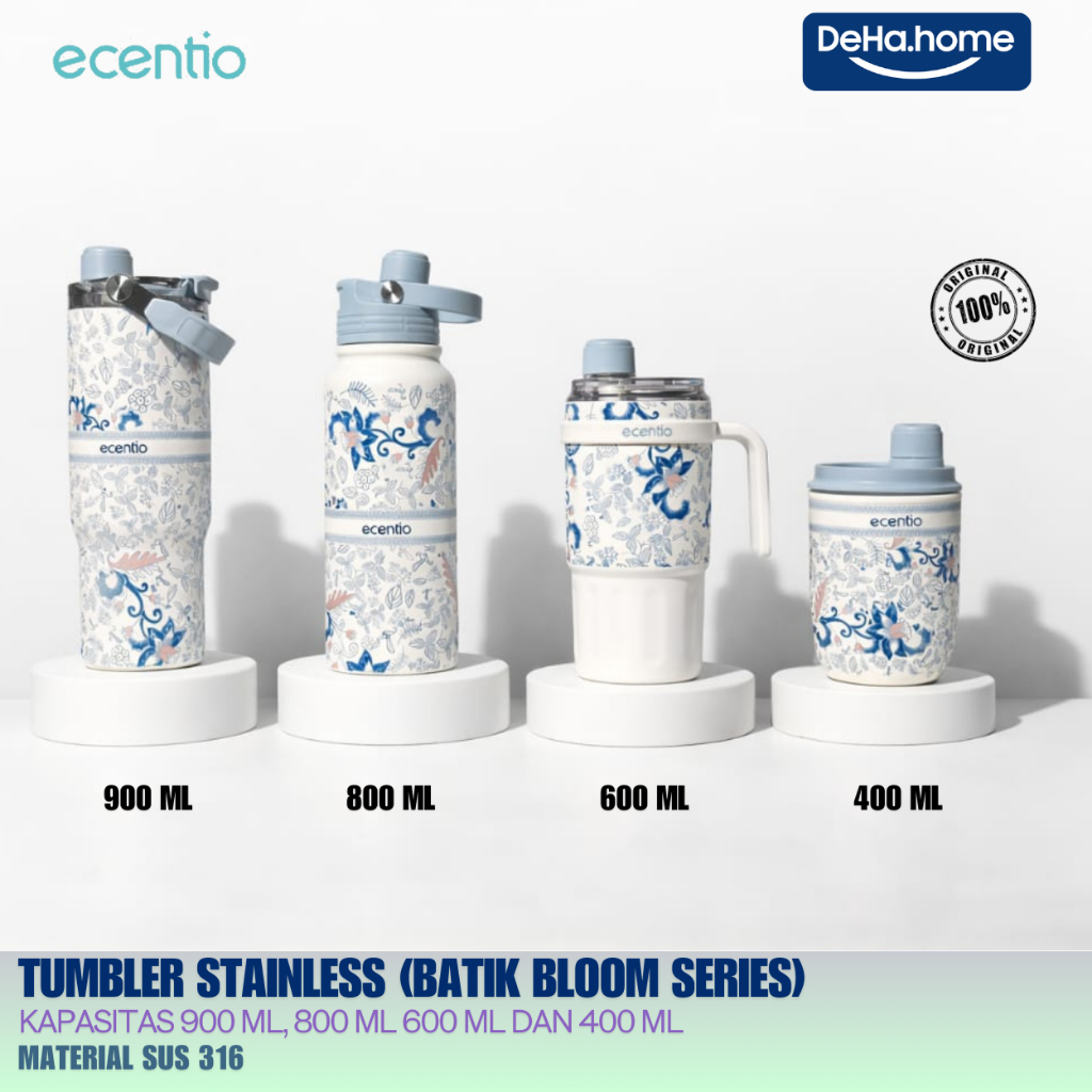 ECENTIO TUMBLER STAINLESS 316 BATIK BLOOM SERIES