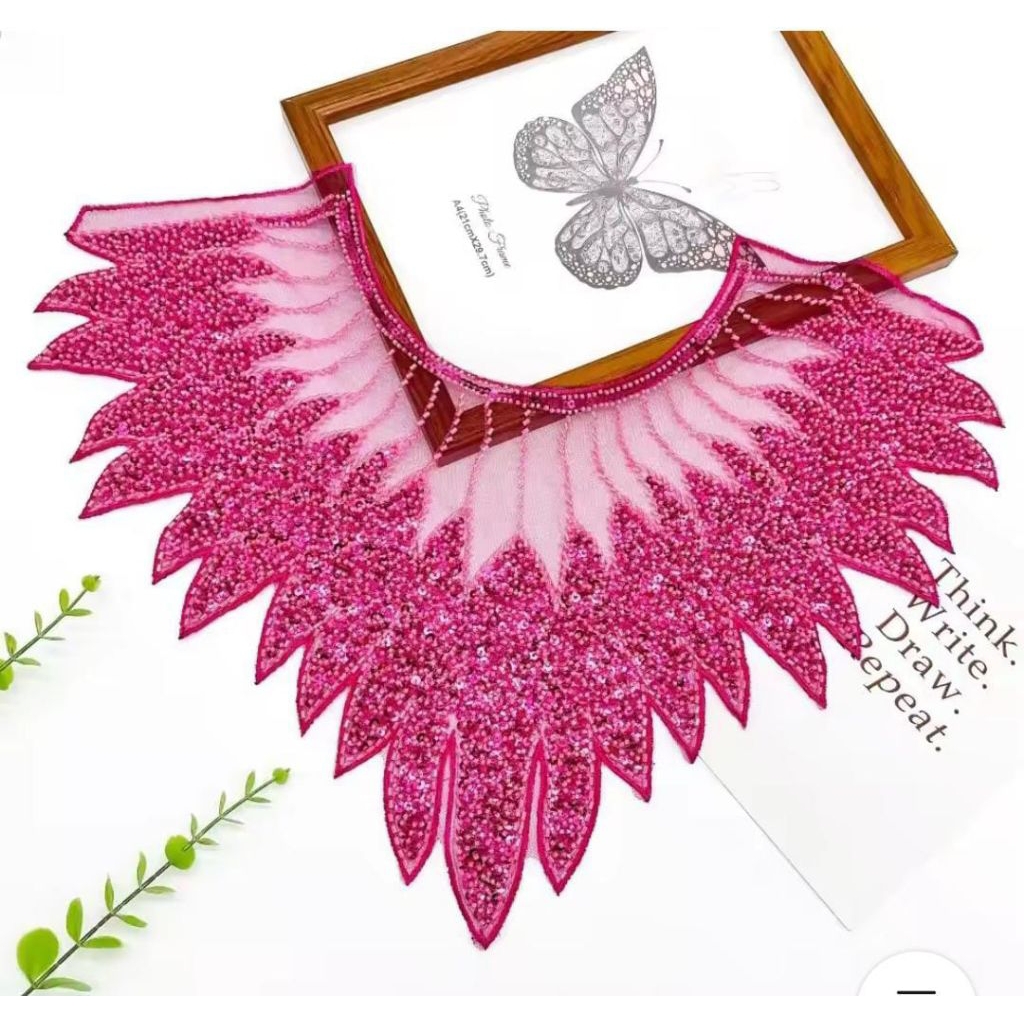 Renda Bordir Dada Leher Aksesoris Pakaian