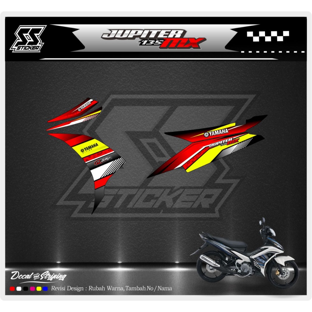 STIKER STRIPING MOTOR JUPITER MX 135 CUSTOM 04