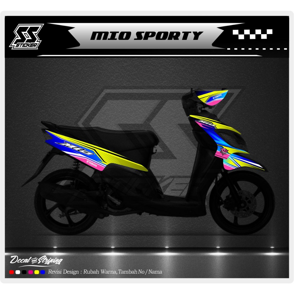 STRIPING STICKER MOTOR MIO SMILE SPORTY DS 08
