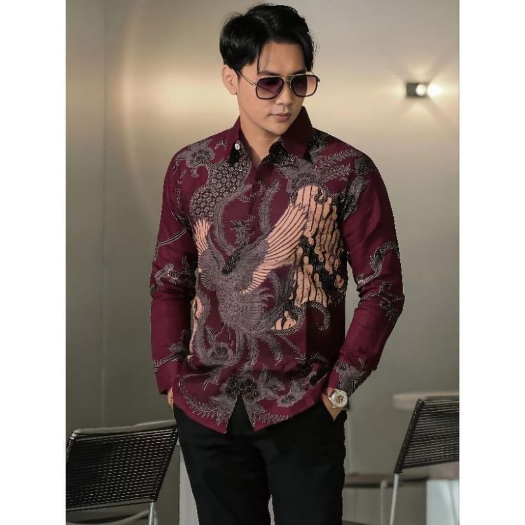 kemeja atasan batik dewasa motif soang polymikro
