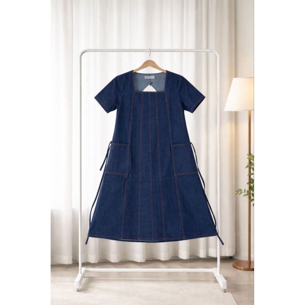 Dres denim zara women | Dress denim wanita | Midi dress wanita | midi dres denim zara women