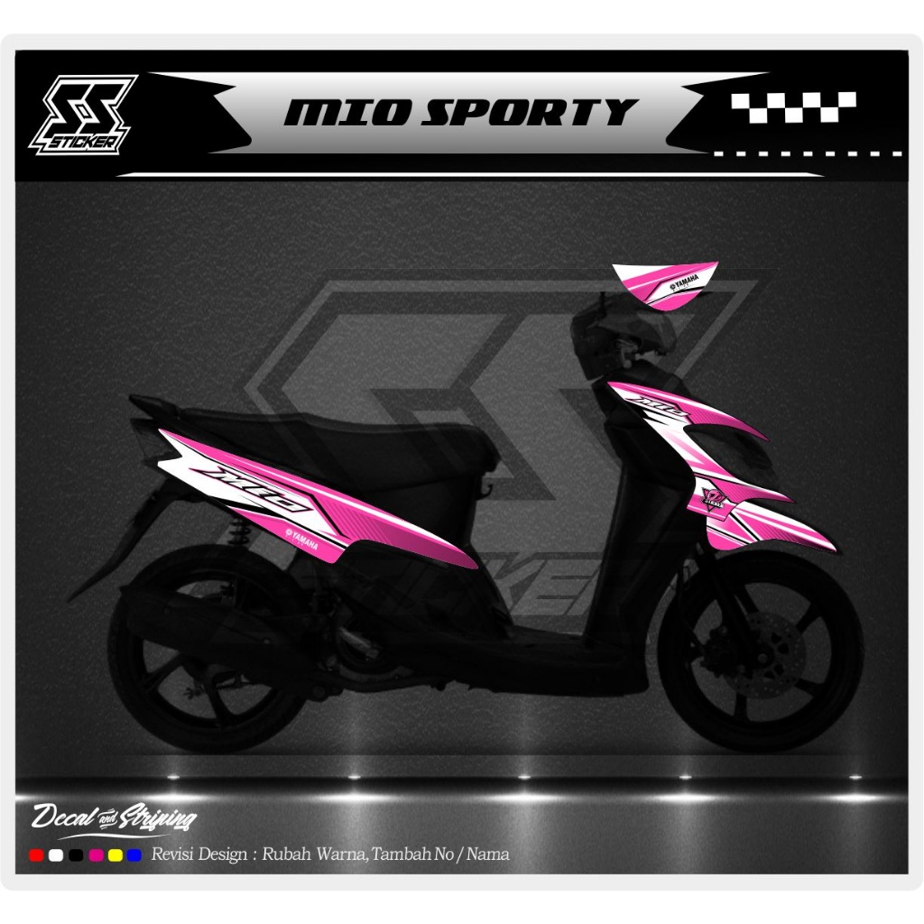 STRIPING STICKER MOTOR MIO SMILE SPORTY DS 12