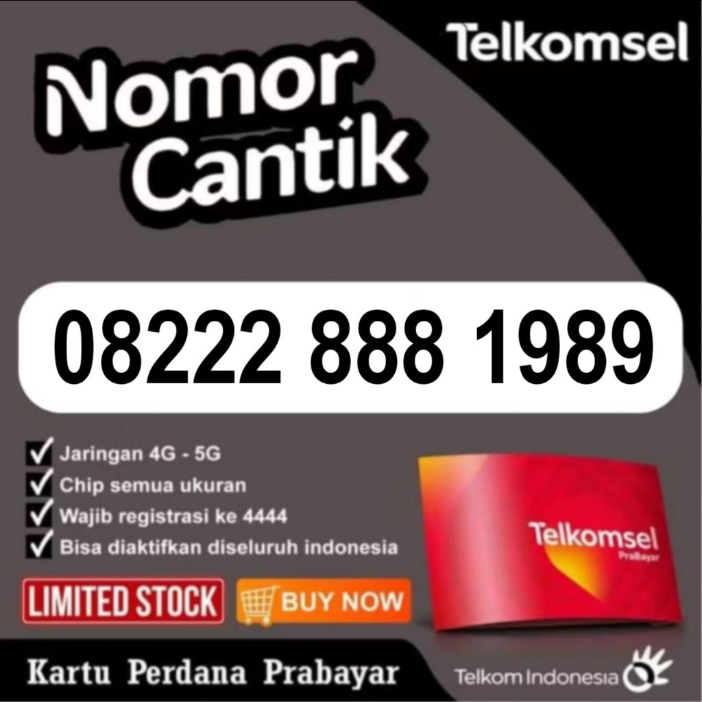 nomor cantik telkomsel 4g simpati triple ekor tahun lahir 0812 8999 1989