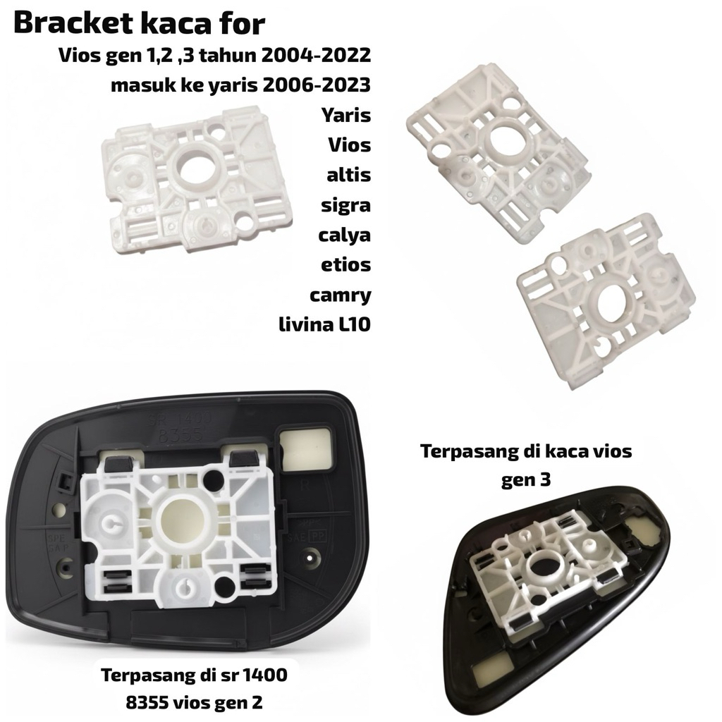 bracket kaca yaris vios camry altis etios sigra daihatsu calya 2012 2013 2014 2015 2016 2017 2018 20
