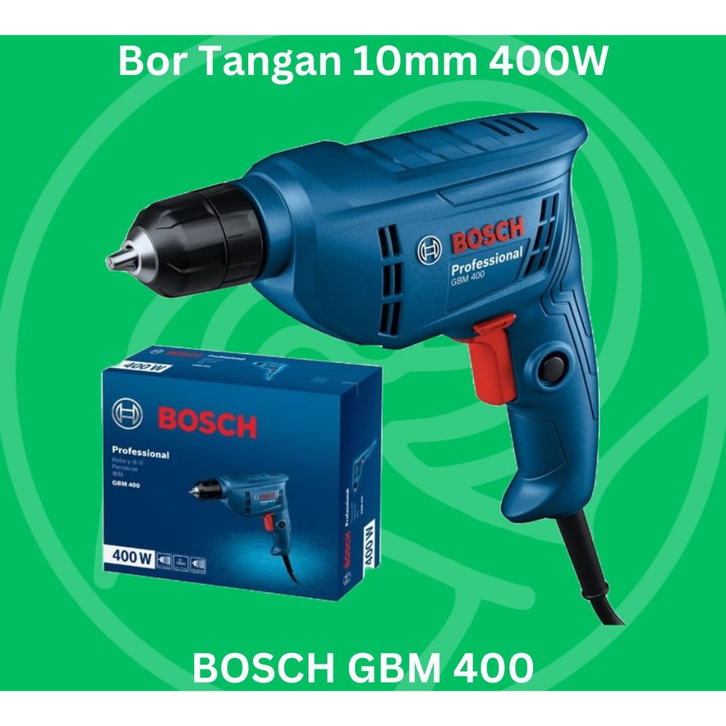 BOSCH GBM400 Bor Tangan BOSCH 10mm Mesin Bor BOSCH GBM 400 Bor Bolak Balik BOSCH 10mm 400W