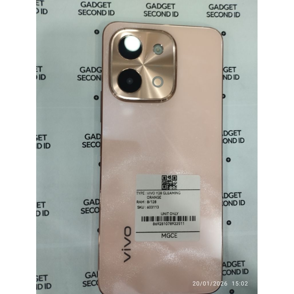 HANDPHONE SECOND VIVO Y28 GLEAMING ORANGE RAM 8/128GB ORIGINAL