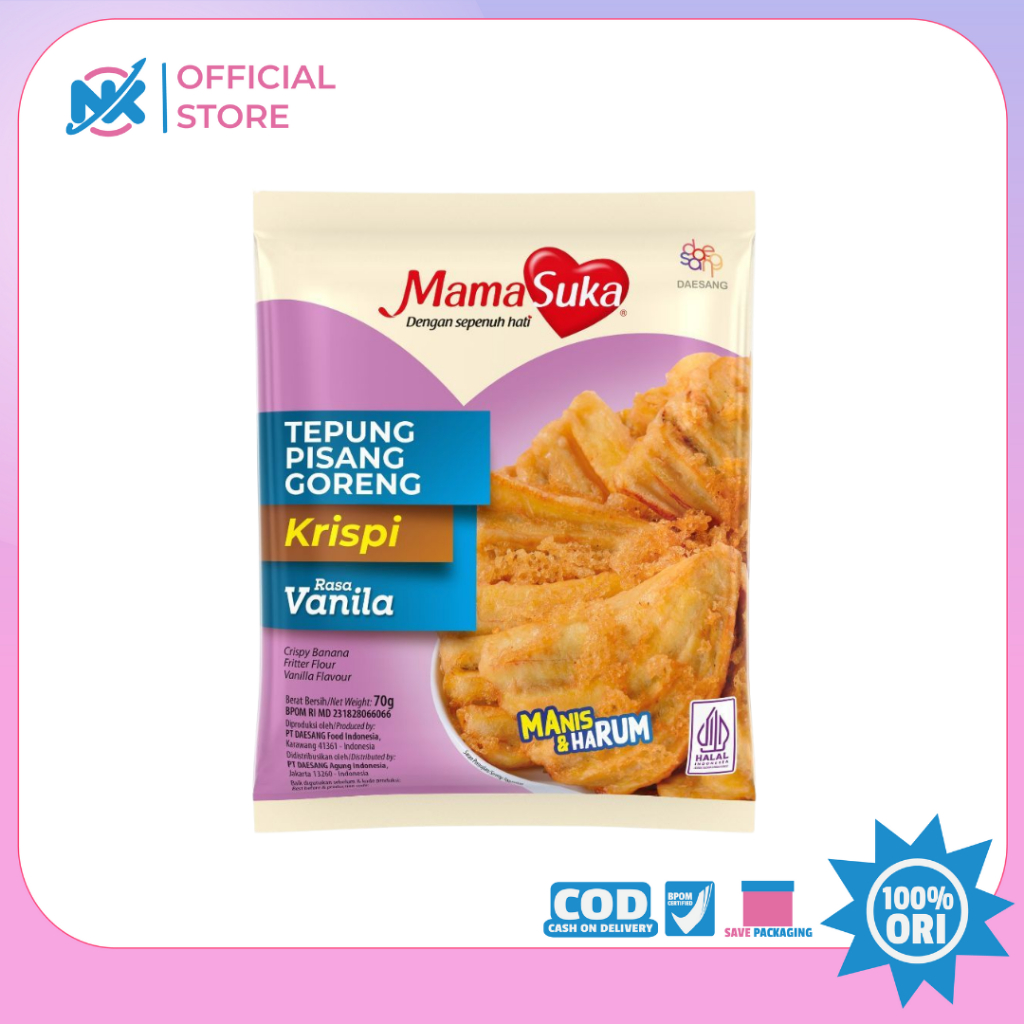 MamaSuka - Tepung Pisang Goreng Vanilla 70 gr