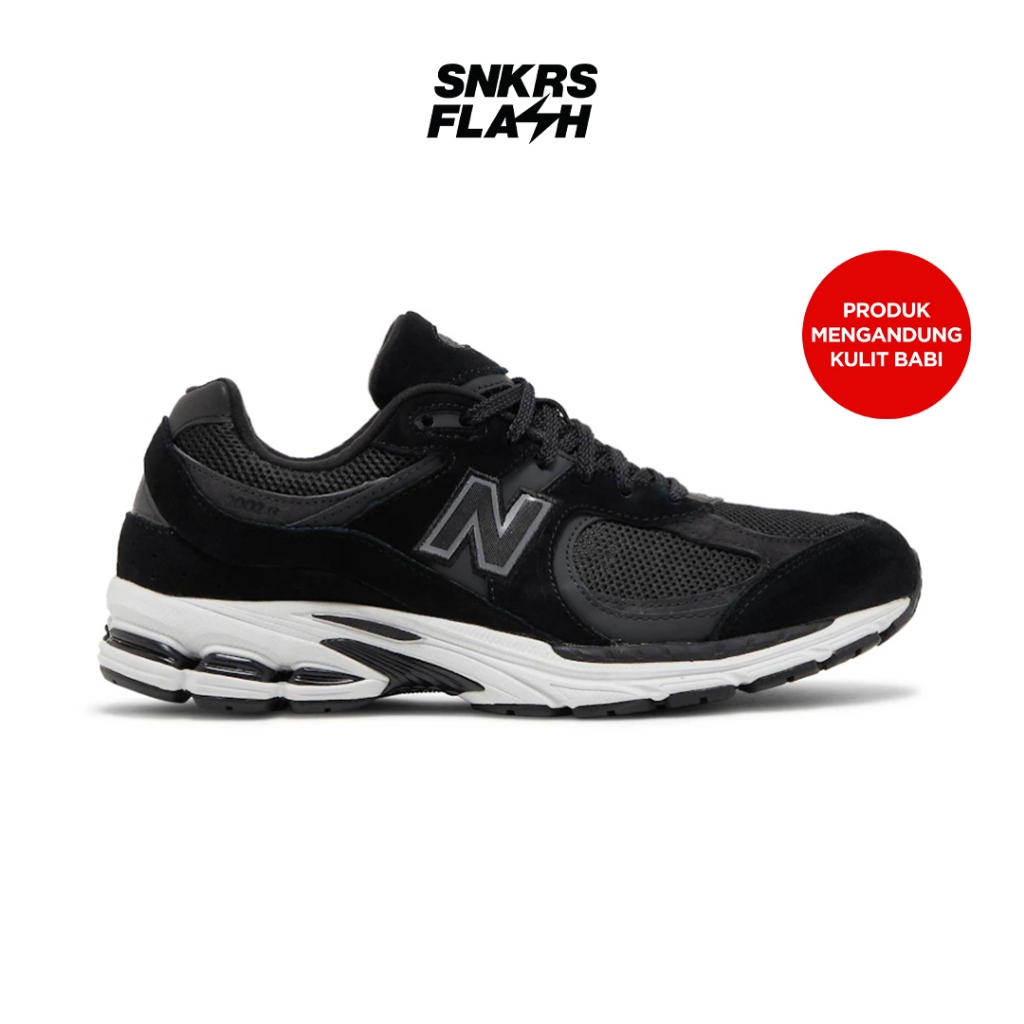 NEW BALANCE 2002 Black Gun Metal Sepatu Sneakers Pria