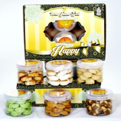 GROSIR KUE KERING LEBARAN INTAN SARI PAKET HAPPY (ISI 6)  SAQILA MART