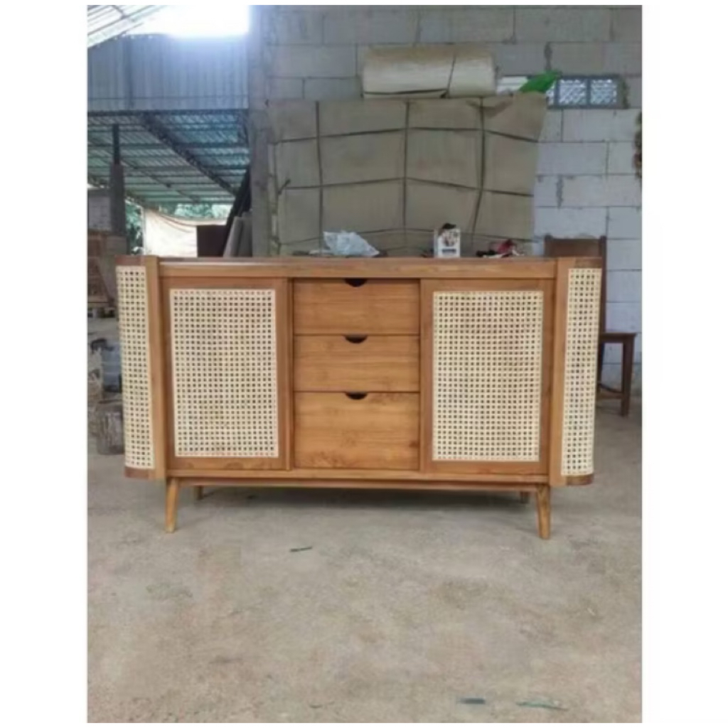 Meja tv jati rotan / Bufet tv / Bufet rotan