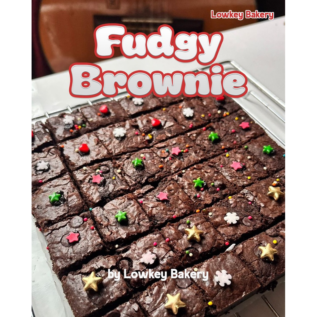 fudgy brownies ukuran 15x10 topping chocochip