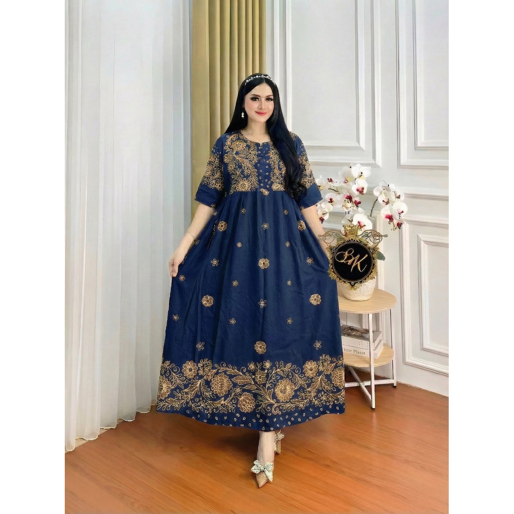 Gaun wanita model terbaru  - Dress chibi Cantik Rayon Casual - Midi dress Nyaman ukuran jumbo