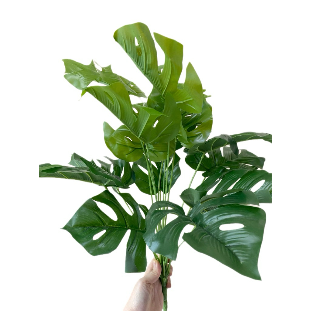 Tanaman monstera janda bolong palsu imitasi hias artificial dekorasi panggung teras hiasan taman cab