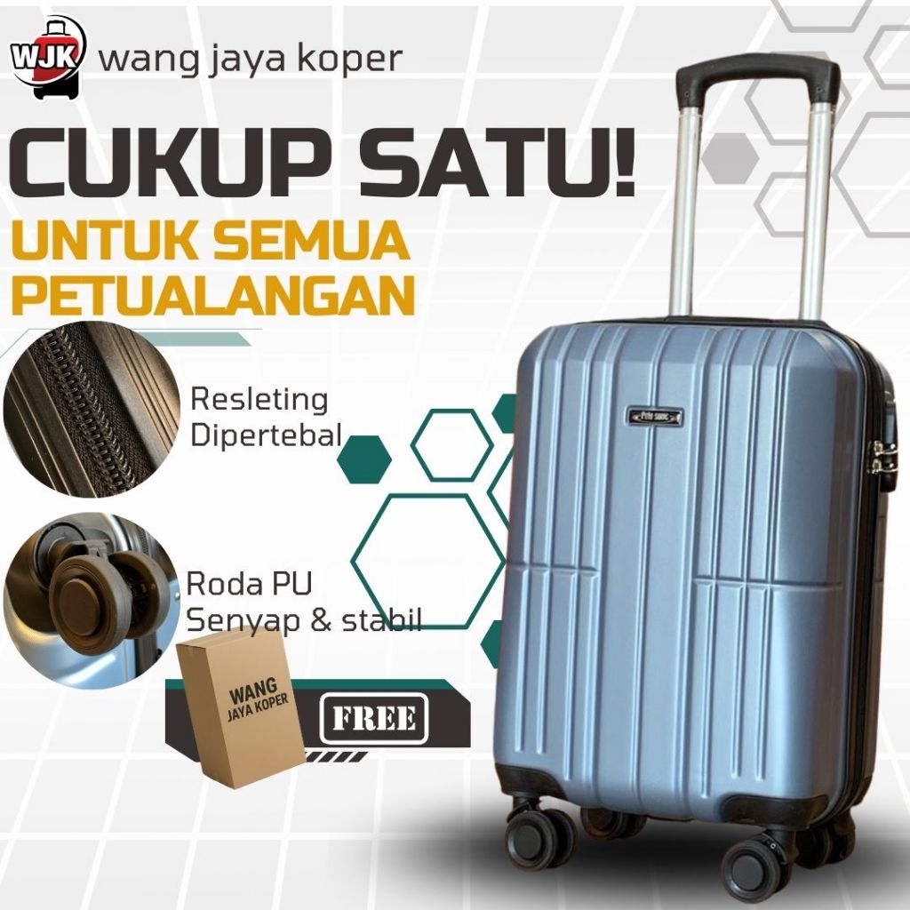 Koper ukuran 18 inch bahan ABS, Koper kabin