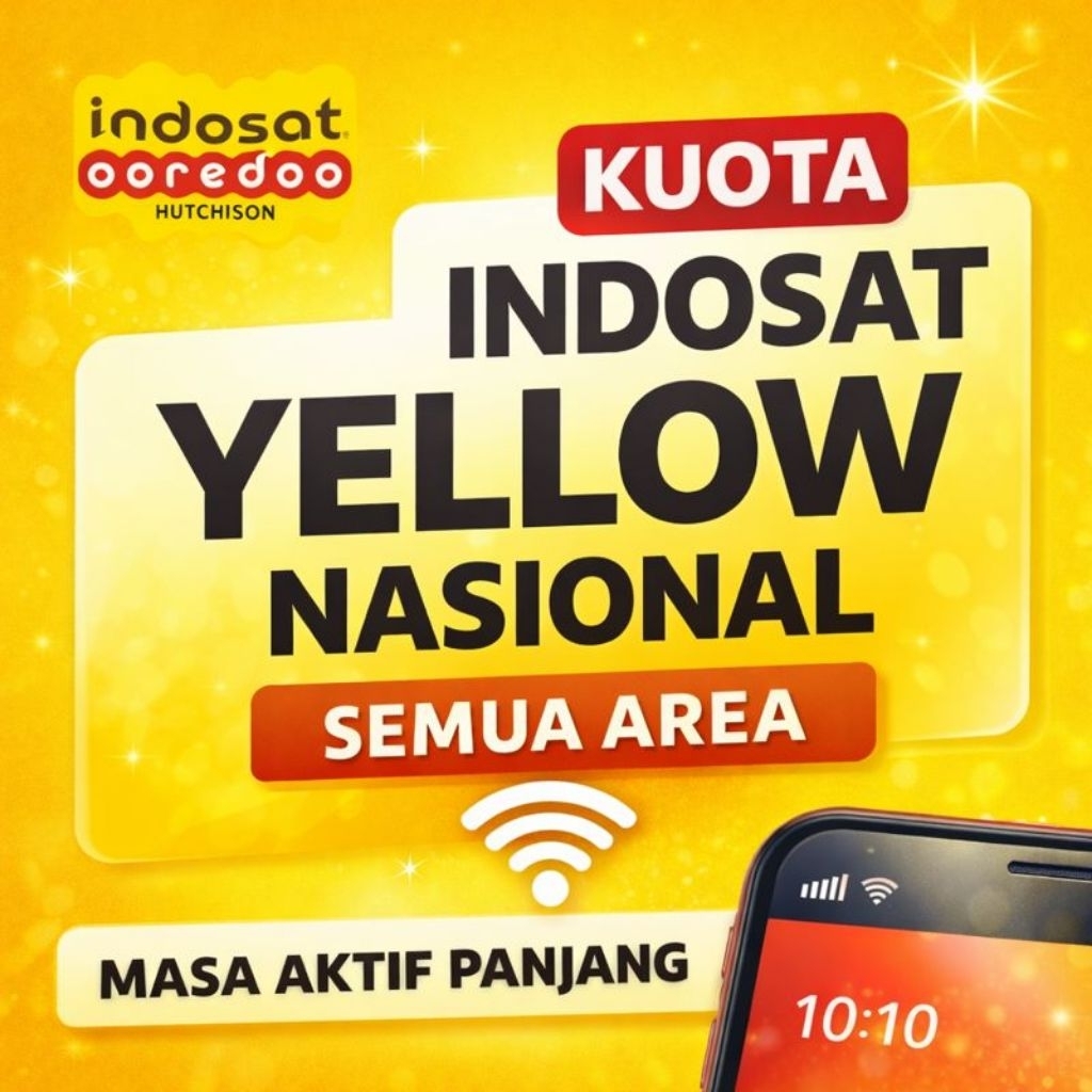 Kuota Indosat Yellow Nasional | Masa Aktif Panjang