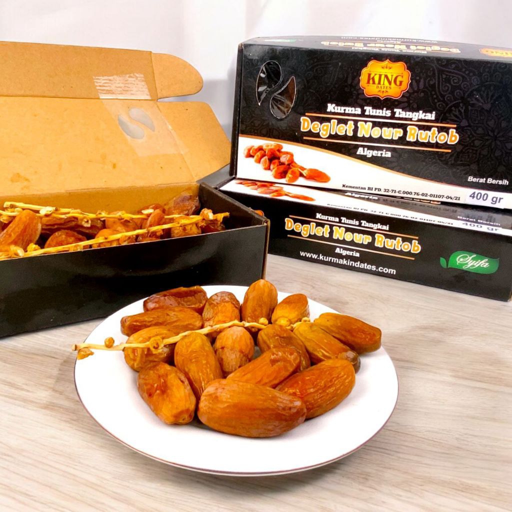 Kurma Tunis Tangkai (DEGLET NOUR RUTOB) ALGERIA 500 GR CV. SYIFA HERBAL ALAMI