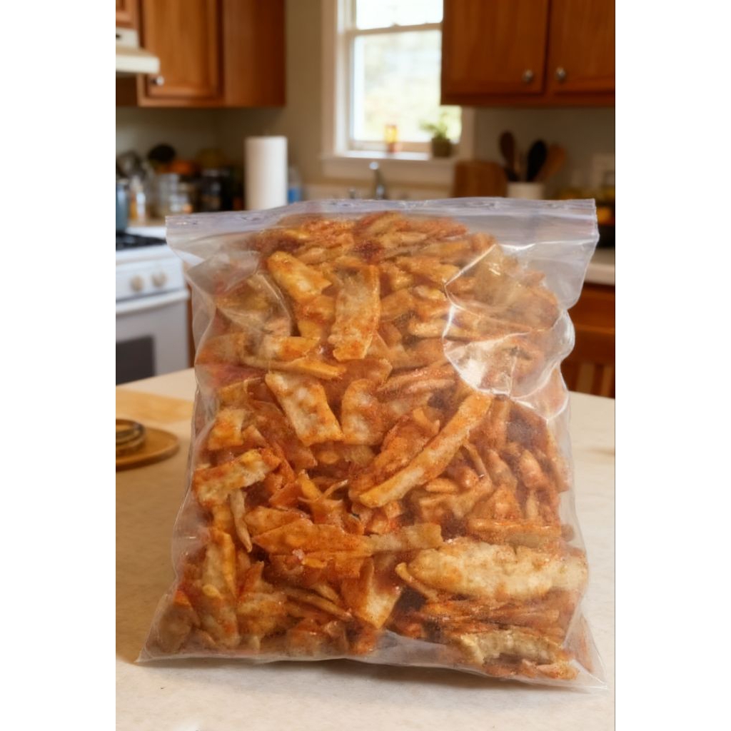 keripik singkong pedas manis gula aren bumbu balado ulek kemasan 500gr