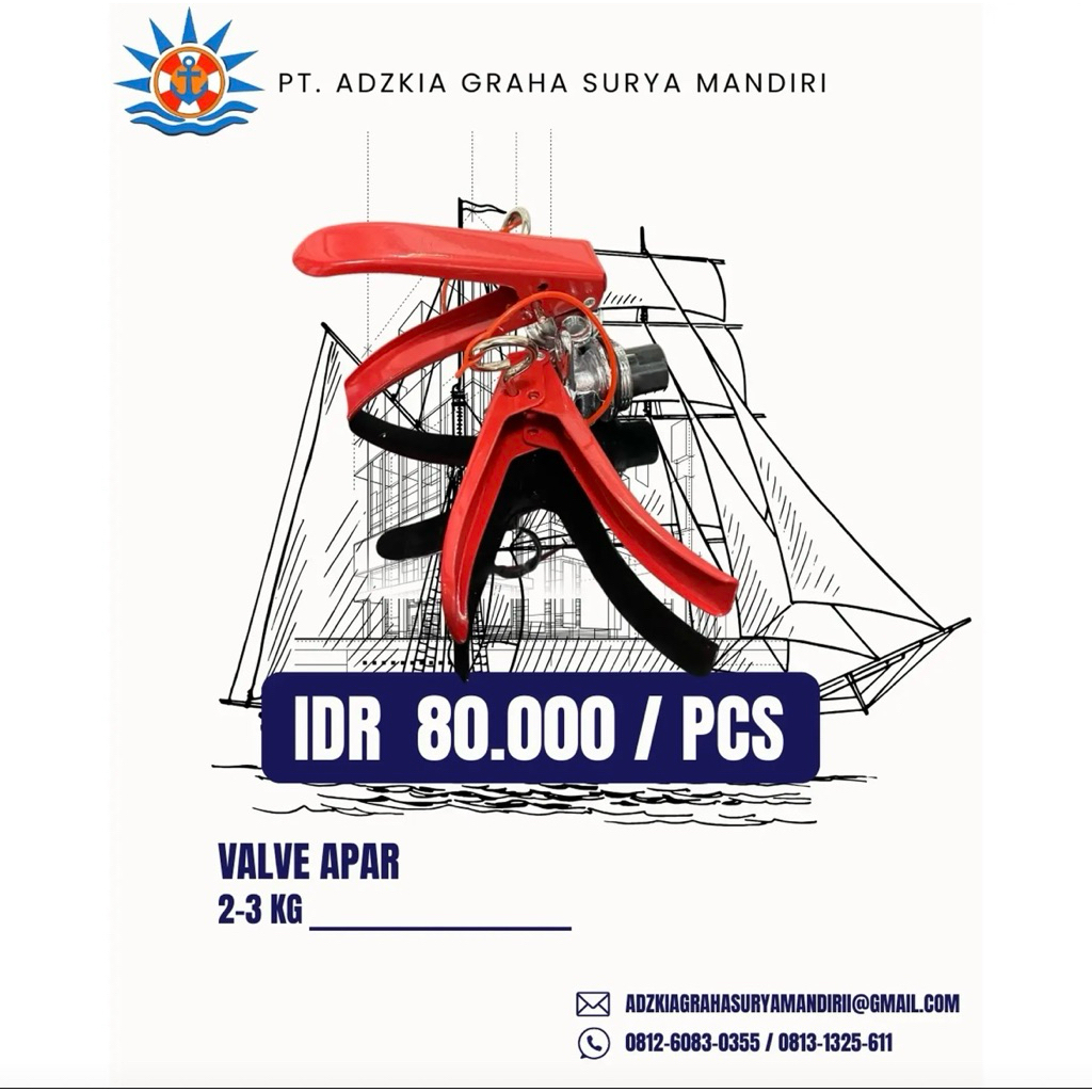 Valve Apar / Handle Apar Powder 1-3 Kg / Pegangan Tabung Apar