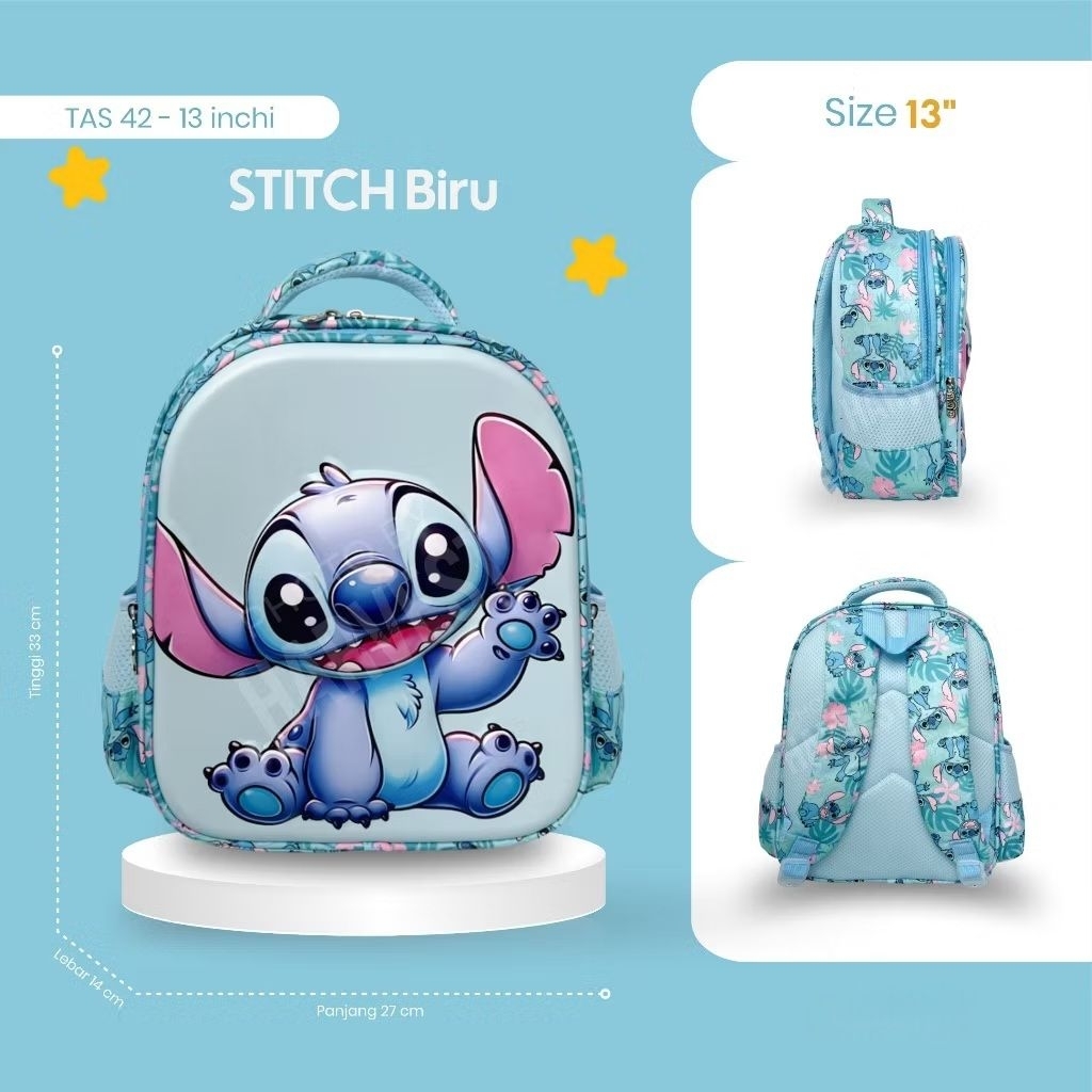 TAS ANAK SEKOLAH STICH TK HSD IMPORT