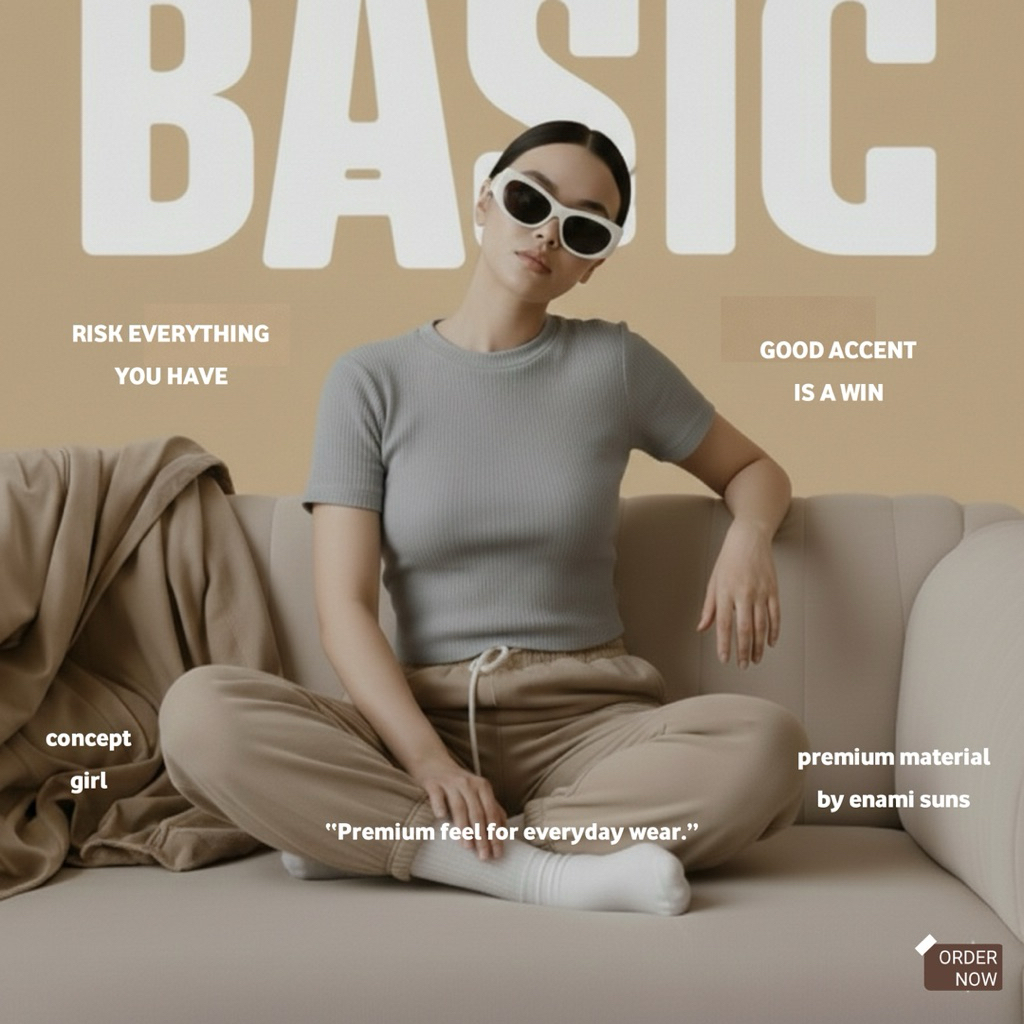 Crop Top Wanita Kaos Rib Premium Atasan Cewek Lengan Pendek Basic Tee - ENAMI Suns