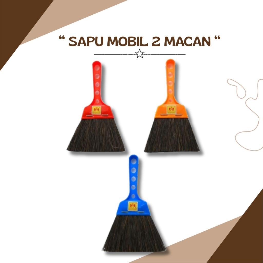 Sapu Mobil Ijuk 2 Macan Sapu Mini Bahan Ijuk Sapu Mobil Serbaguna