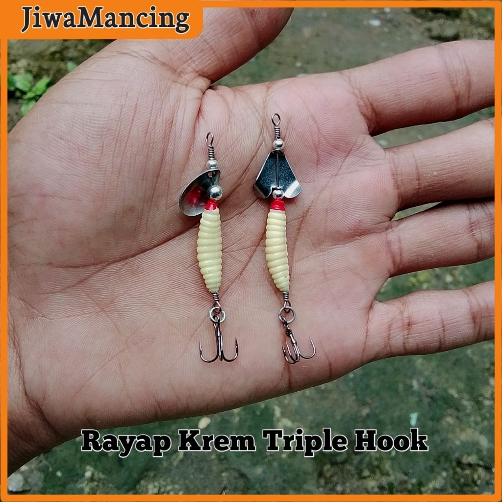 Lure Rayap Laron Krem Triple Hook Umpan Micro Casting