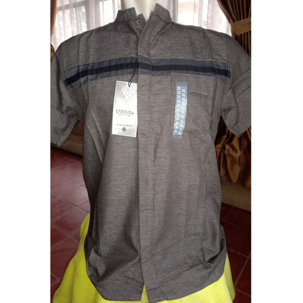 Kemeja Koko /kemko Cressida Original Model Slimfit Lengan Pendek Pria Baru