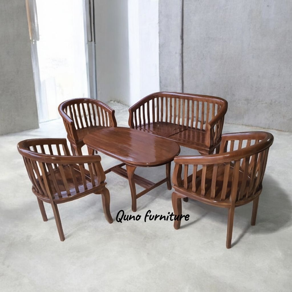 Kursi Tamu Betawi Set Kayu Jati Asli Minimalis
