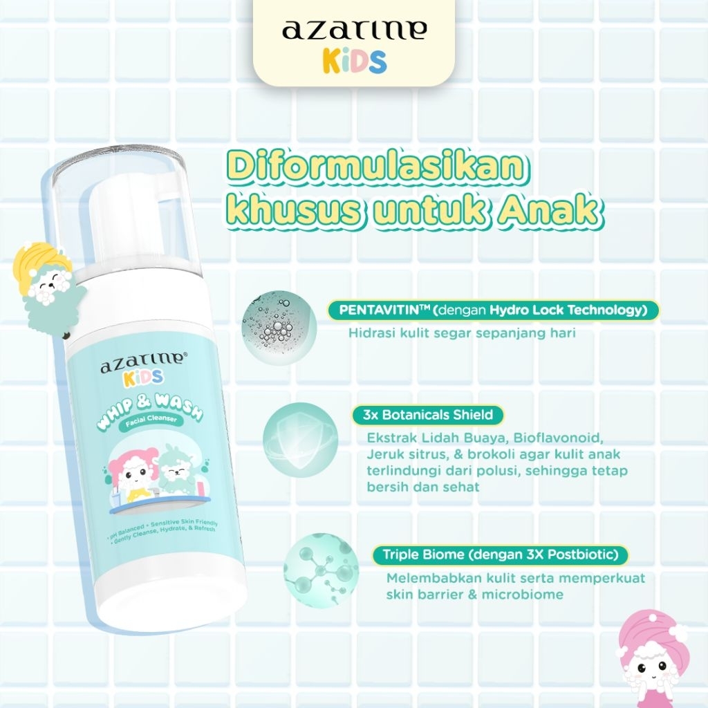 Azarine Kids Whip And Wash Foaming Face Wash 100 ml