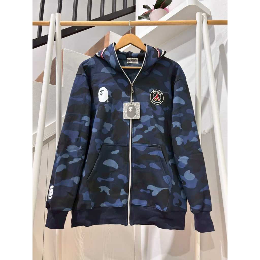 JAKET HOODIE FULLZIPPER BAPE PARIS PSG
