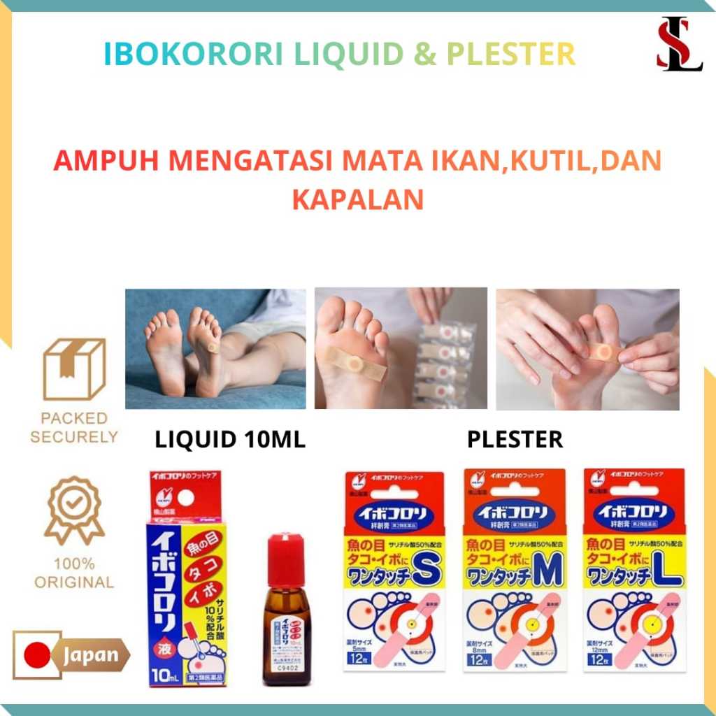 Ibokorori Plester Mata Ikan Corn & Obat Kut Original Jepang
