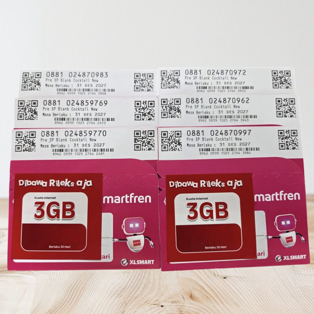SMARTFREN KARTU PERDANA PAKET 3GB SEGEL MASA BERLAKU PAKET 30 HARI