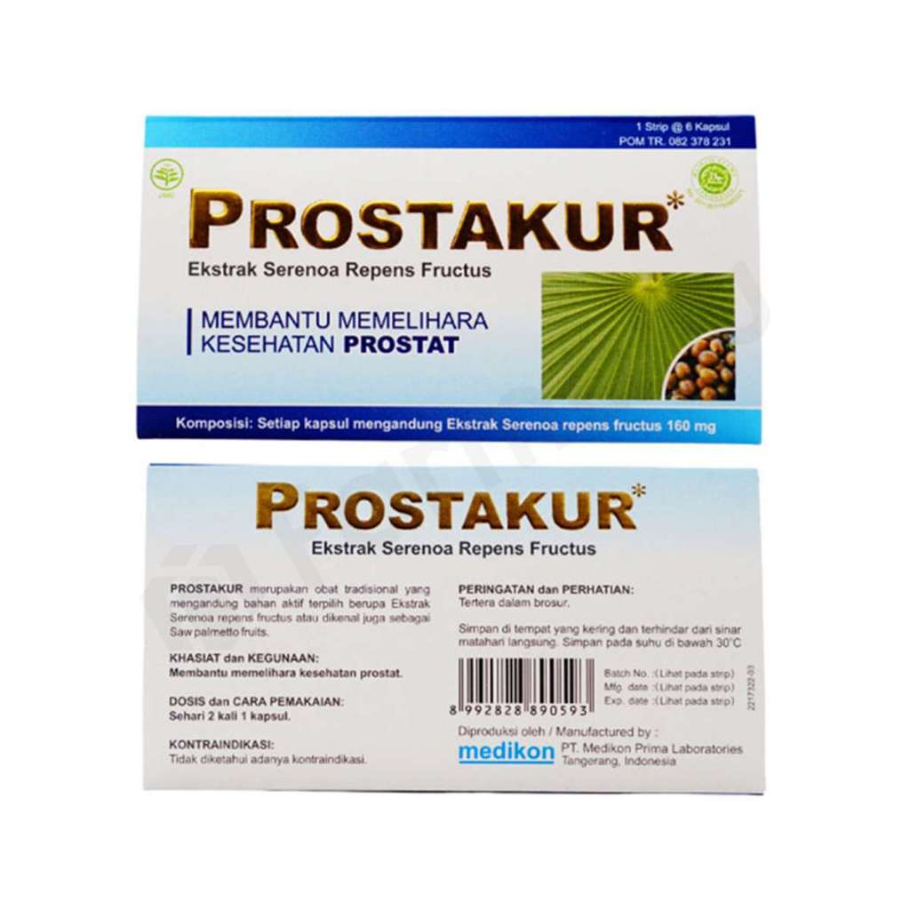 Obat Herbal Prostat Prostakur 6 Kapsul - Membantu Menjaga Kesehatan Prostat