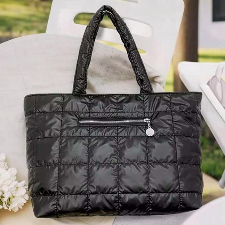 UniQue.id - Puffy Bag SHIMMER Tote Bag Multifungsi Bubble Big Glossy Suport Laptop UpTo 15inc