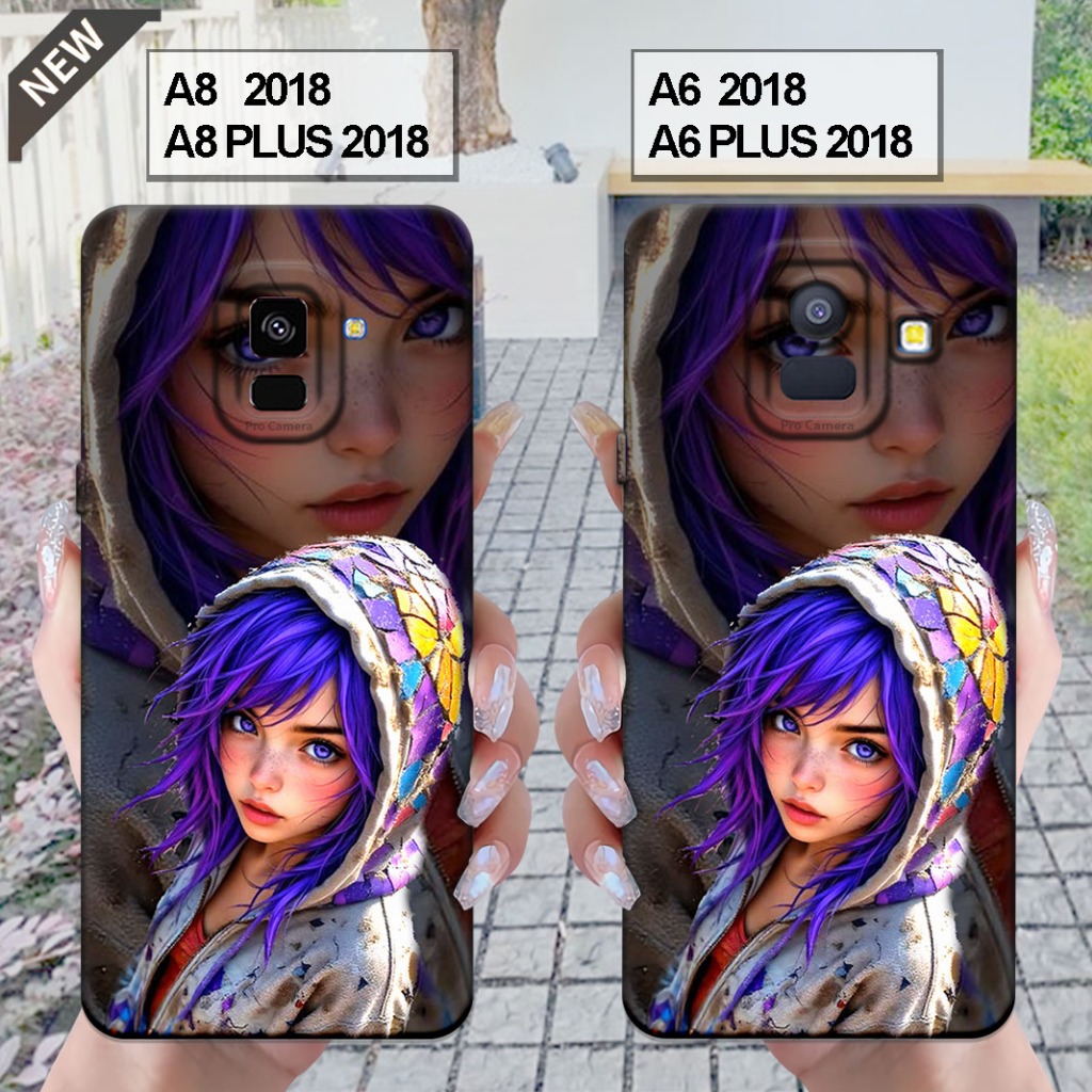 Case Samsung  A6 2018 | A6 PLUS 2018 - Samsung A8 2018 | A8 PLUS 2018 _Silikon casing hitam bening