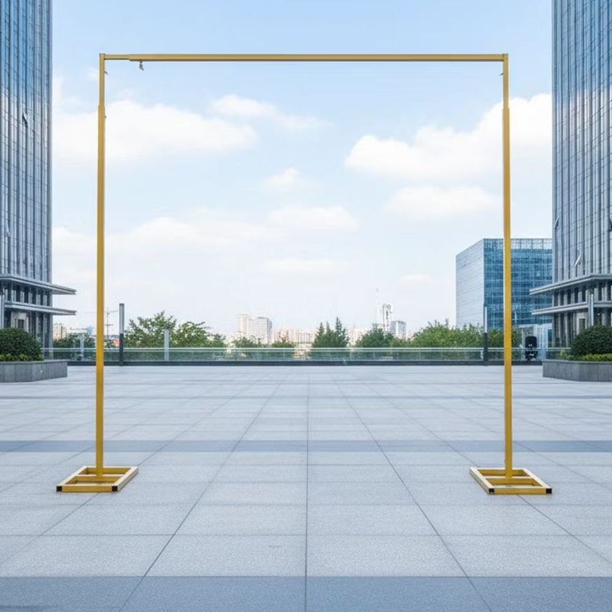 Tiang Backdrop Besi Dekorasi 3 x 3 m adjust Kaki Lepas