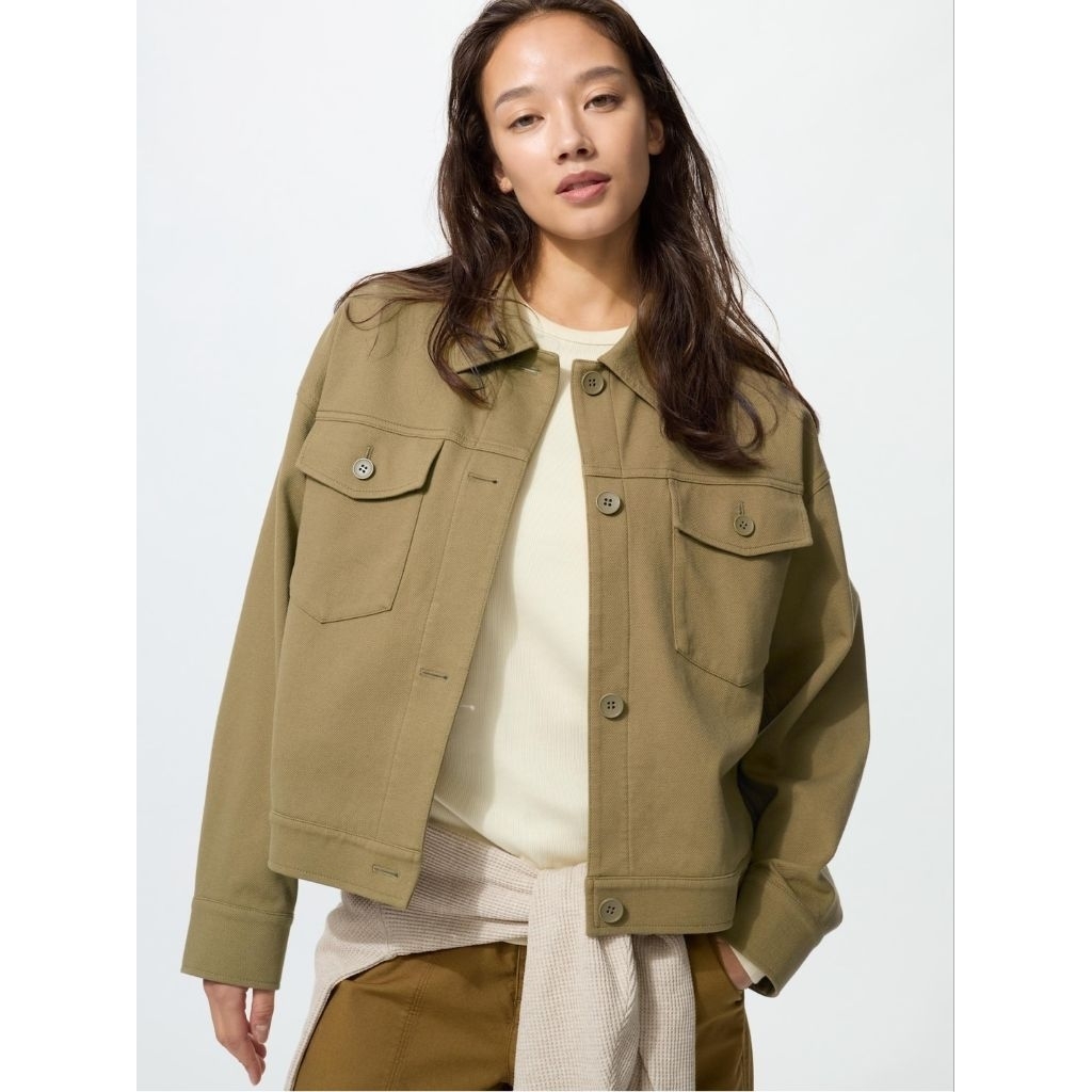 WOMEN Jaket Rileks Jersey UNIQLO