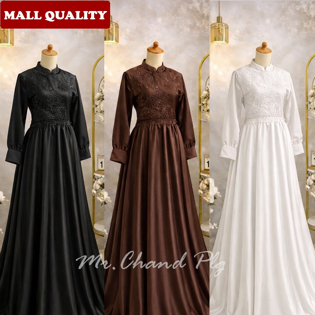 MR.CHAND Baju Gamis Brokat Premium Pesta Kondangan Bridesmaids Dress Wanita Model Payung Cantik