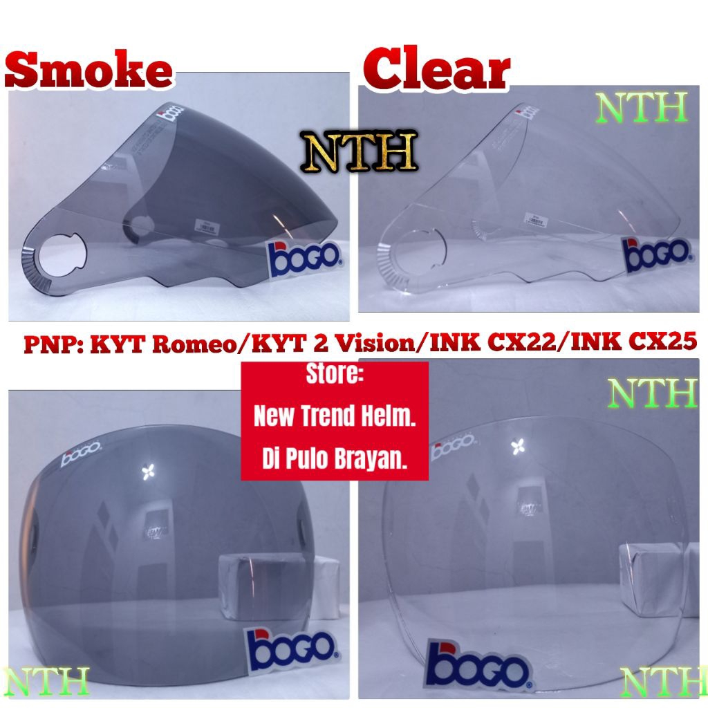Kaca Bogo M38 untuk Helm KYT Romeo