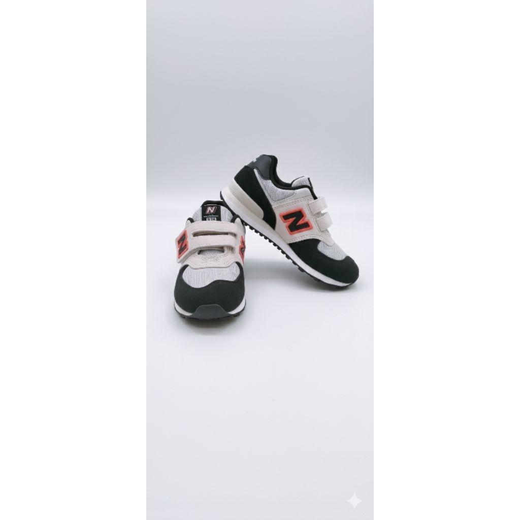 Sepatu Anak Original New Balance 520 | Velcro | Hitam Putih | Bekas ORI