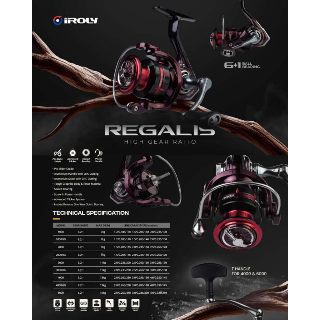 REEL IROLY REGALIS (1000-6000) - POWER HANDLE