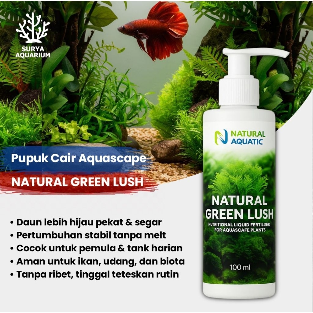 Pupuk Cair Aquascape Green Lush 100 Ml - Pupuk Cair Aquascape