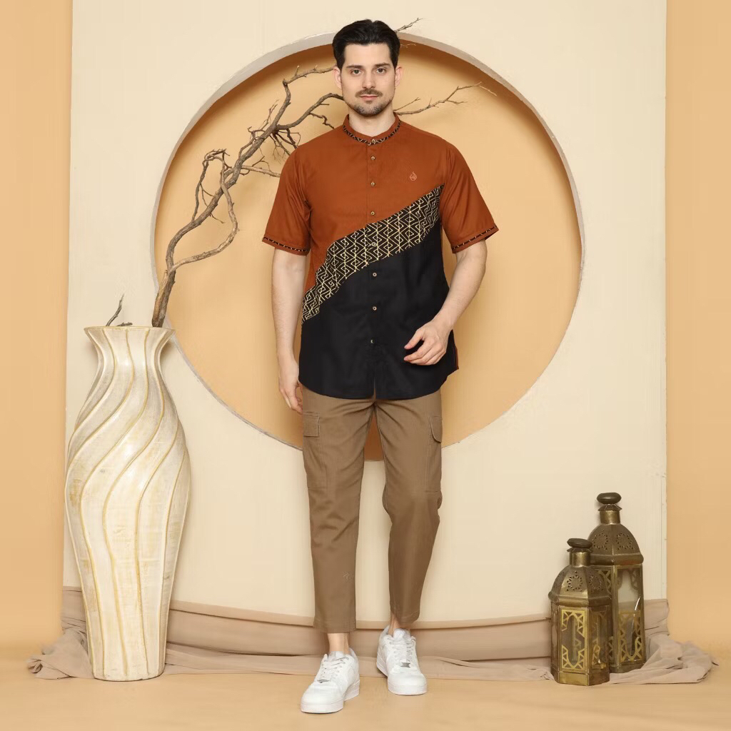 Baju Koko Fatih. Baju koko pria Lengan pendek Bata Hybrids