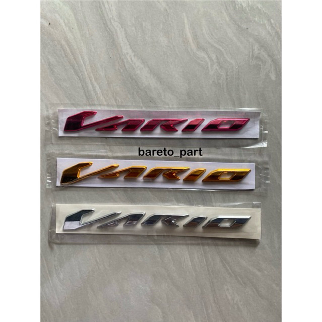 emblem tulisa vario / emblem vario chrom / emblem vario merah / emblem vario gold