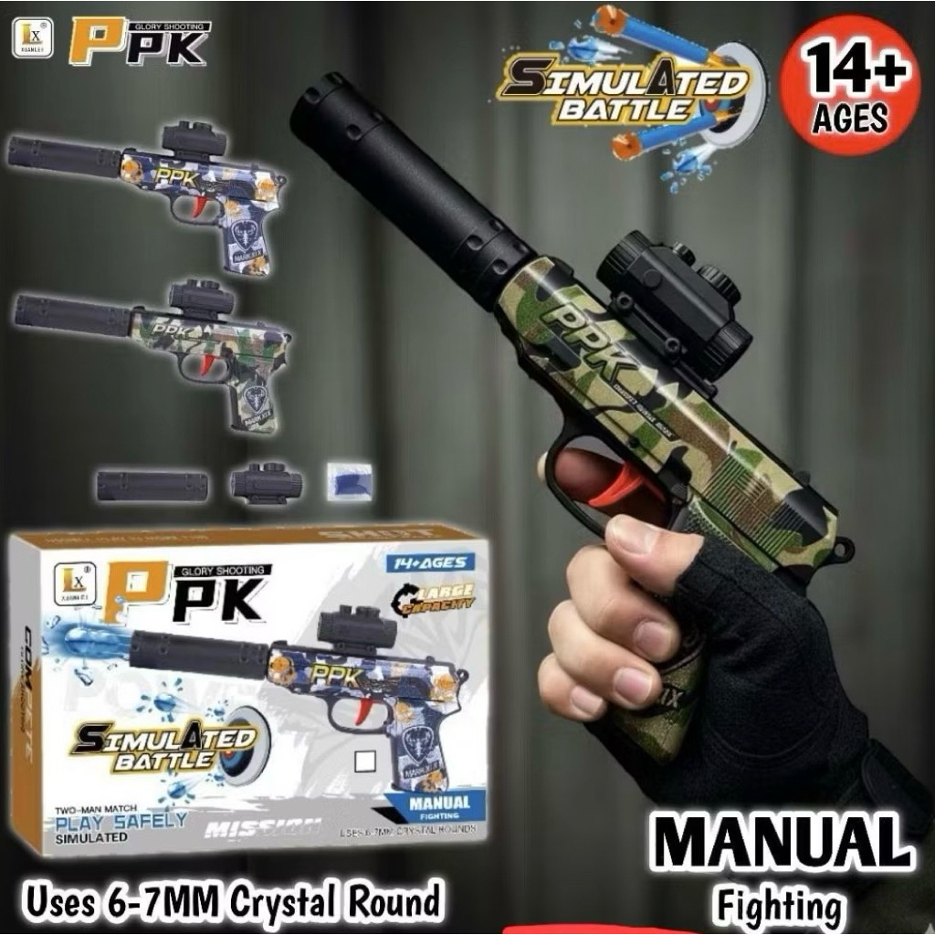 5 mainan pistol tembakan peluru water gell/ jely mainan anak/mainan anak-anak